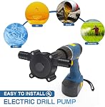 Portable Mini Electric Drill Pump Hand Drill Powered Water Pump Diesels Oil Fluid Water Hand Self-Priming Transfer Pumps Quick Pumping Speed