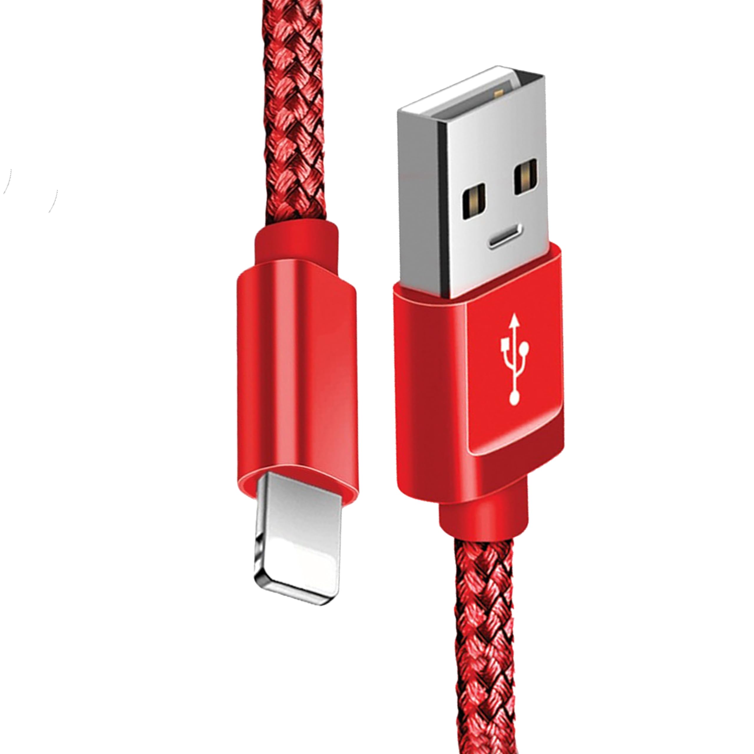 DV Digital Village Limited Mobile Accessories USB Charger Cable, Fast Charger Charging Cable Nylon Braided with Metal Connector for iphone 14/13/12/11/Pro/Xs Max/X/8/7/Plus/6S/6/SE/5S (3 Meters)