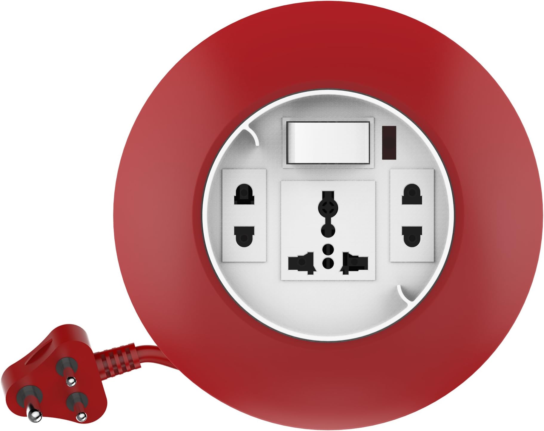 Goldmedal-Dial 3 Pin Extension Cord (With International Sockets, Master Switch And 4M Power Cord), 250 Volts