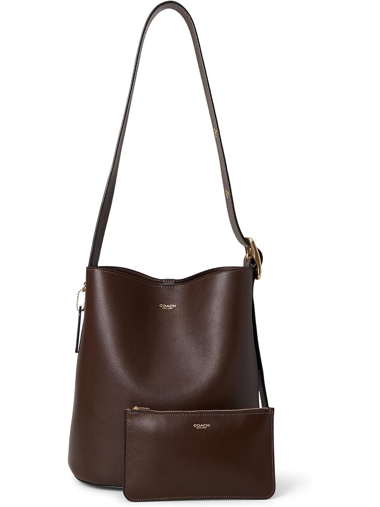 Tan COACH Bleecker Bucket Bag