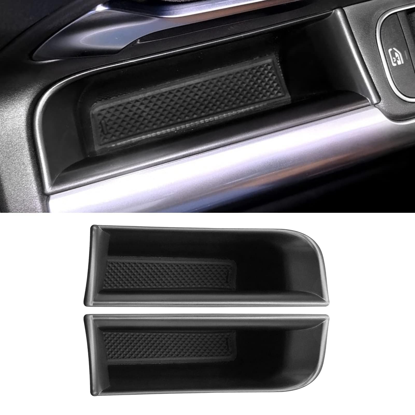 TTCR-IIDoor Organizer Tray Compatible with 2020-2025 Mercedes Benz GLB X247, 2 Pcs Door Handle Pocket Storage Box Insert for GLB 250 2020 2021 2022 2023 2024 2025