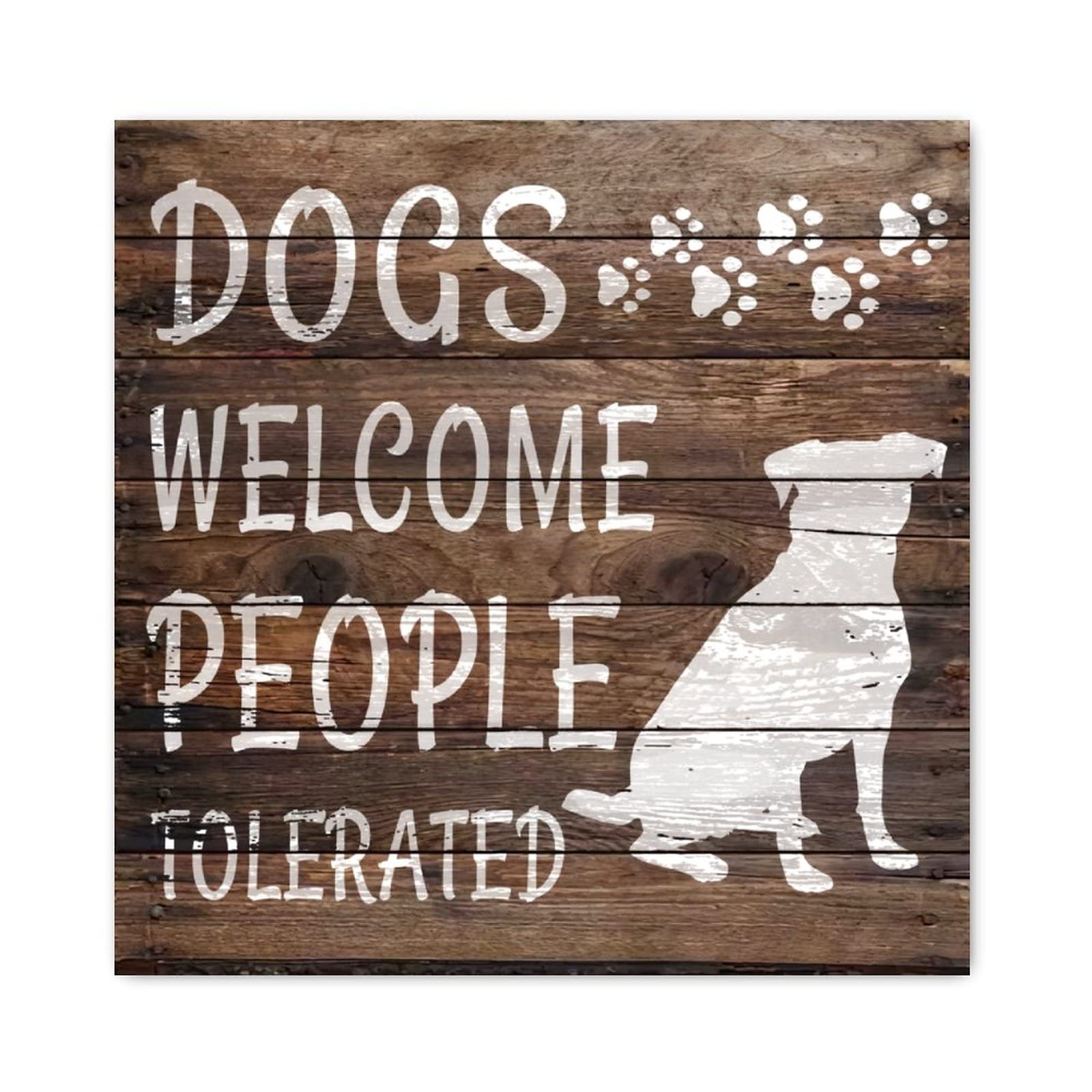 Panneau mural en bois et message complice pour les amoureux des chiens