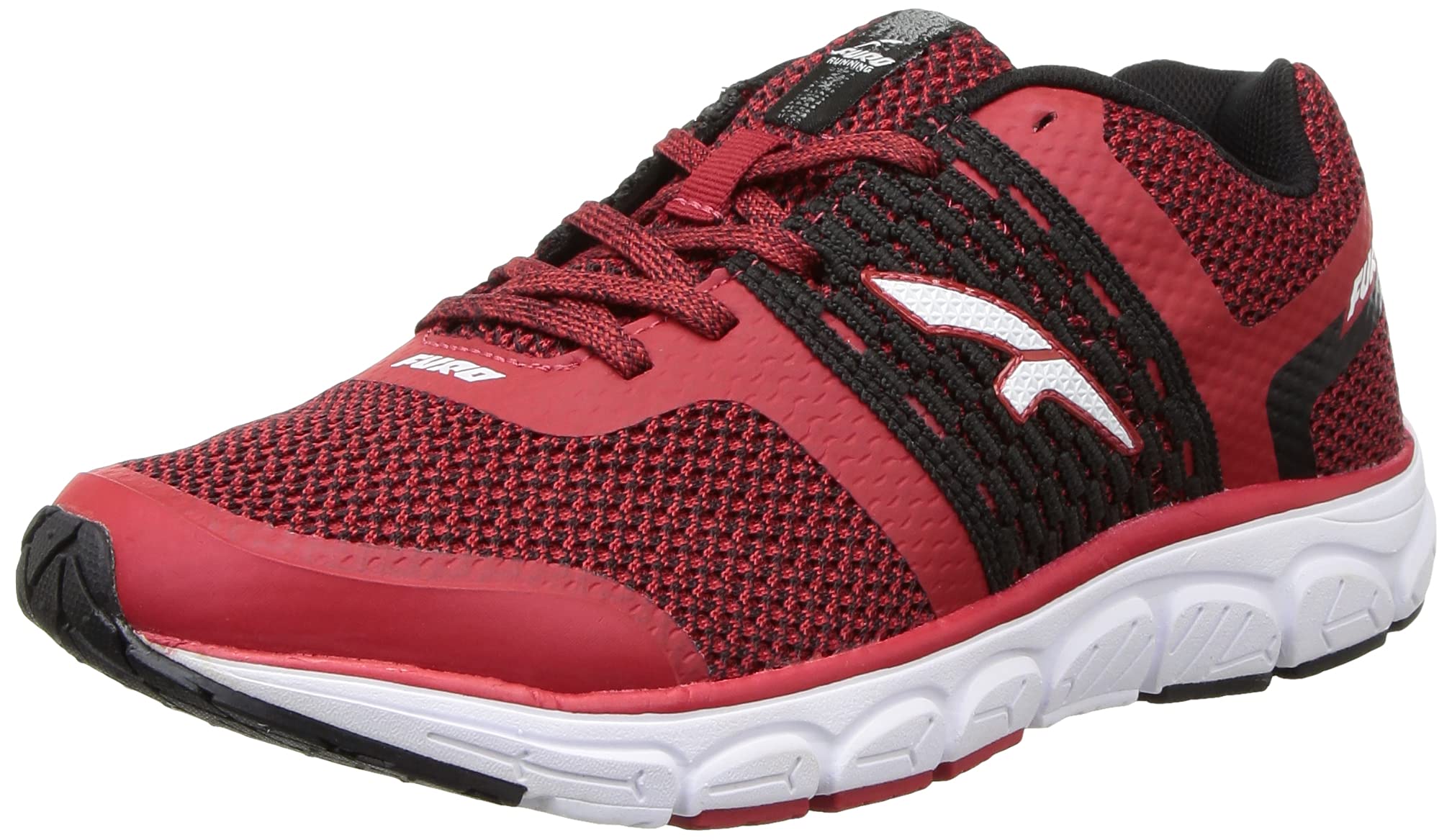 FUROby Redchief Men's Black Running Sports Shoes 7-UK, U-RED/BLK (R1011 776)