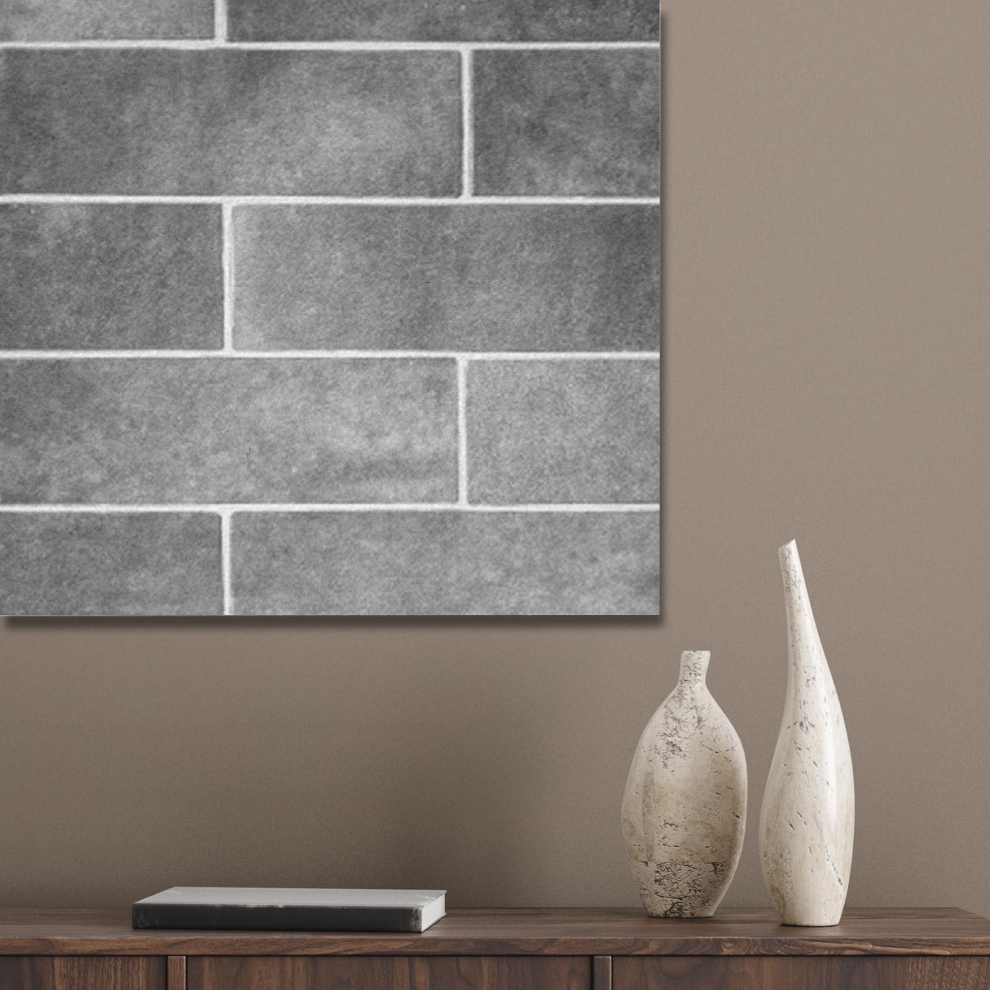 MuchoWow© Paneles Acusticos Decorativos 60x80 cm Acoustic Panel Acustico Decorativo Aislante Insonorizacion Decoracion Habitacion Diseño Moderno InsonorizarAzulejos - Pared - Gris - Negro