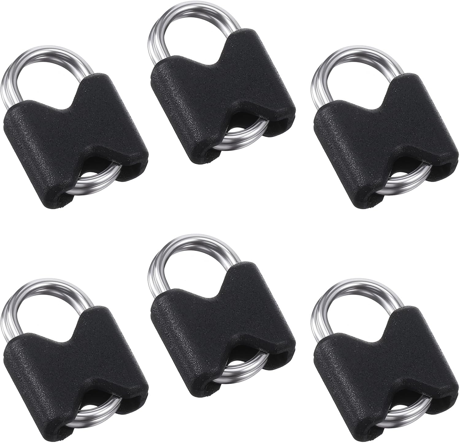 6Pcs Stainless Steel Oval Split Rings, Compatible Camera Strap Hook Lug Ring Camera Strap Clips with Plastic Cap for Belt Hook Lanyard Cameras Shoulder Straps