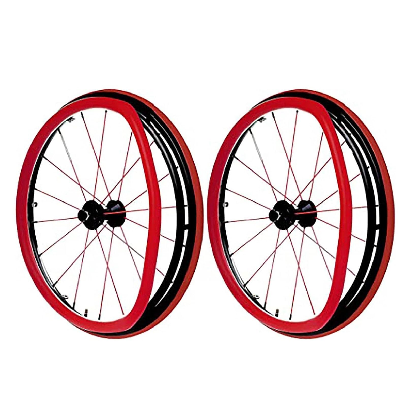krzemowy wózek inwalidzki Osłony na rączki wózka inwalidzkiego, 1 para, wielokolorowe, 20-24 cale(Red,22in)