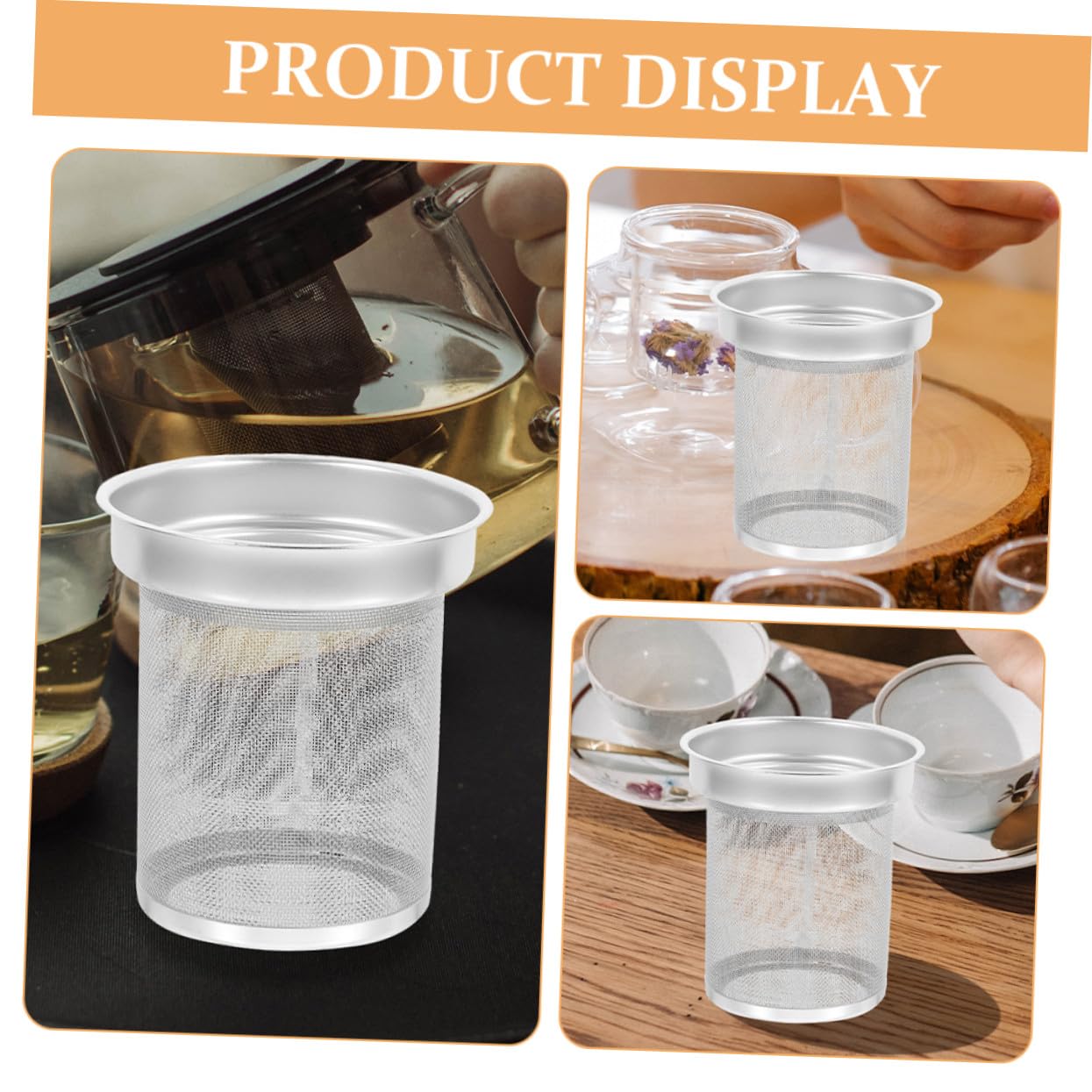Edelstahl Teesieb für Losen Tee mit Feiner Struktur Langlebiger Filter für Teekanne und Tasse Praktisches Tee Ei Zubehör für Zuhause Spülmaschinenfest