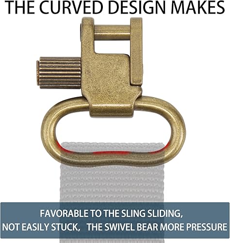 Miniatura 18 de VVAAGG Sling Swivel Mount 1 1.25 1.5 pulgadas dos puntos Sling fijación clips Negro