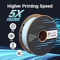 Vista 37 de SainSmart GT-3 High Flowability Flexible PLA Filament 1.75mm, High Flow 3D Printer Filament for High-Speed Printing, 2.2 LBS (1KG) Spool, White