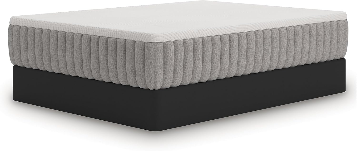 Signature Design by Ashley Terra Sleep Soft 14 Inch Antimicrobial Natural Talalay Latex Foam Hybrid Mattress with Temperature Regulating for Pressure Relief, Queen, Fiberglass-Free, Mattress in A Box
