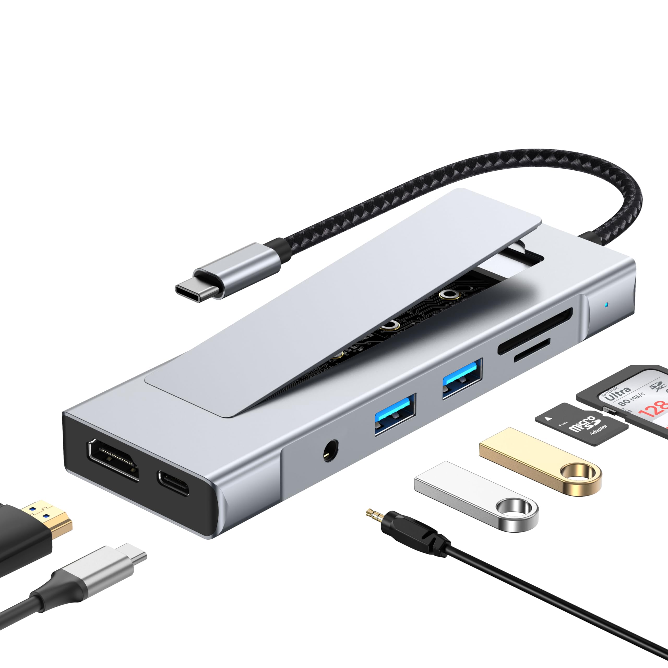 Hub USB C con slot SSD M.2 NVME per Mac Mini M4/M4 Pro, supporto di tipo C Docking Station SSD Case HDMI USB3.2 Gen2 SD4.0 TF4.0 (MAC908 Hub USB C con slot SSD M.2 NVME per Mac Mini M4/M4 Pro, supporto di tipo C Docking Station SSD Case HDMI USB3.2 Gen2 SD4.0 TF4.0 (MAC908