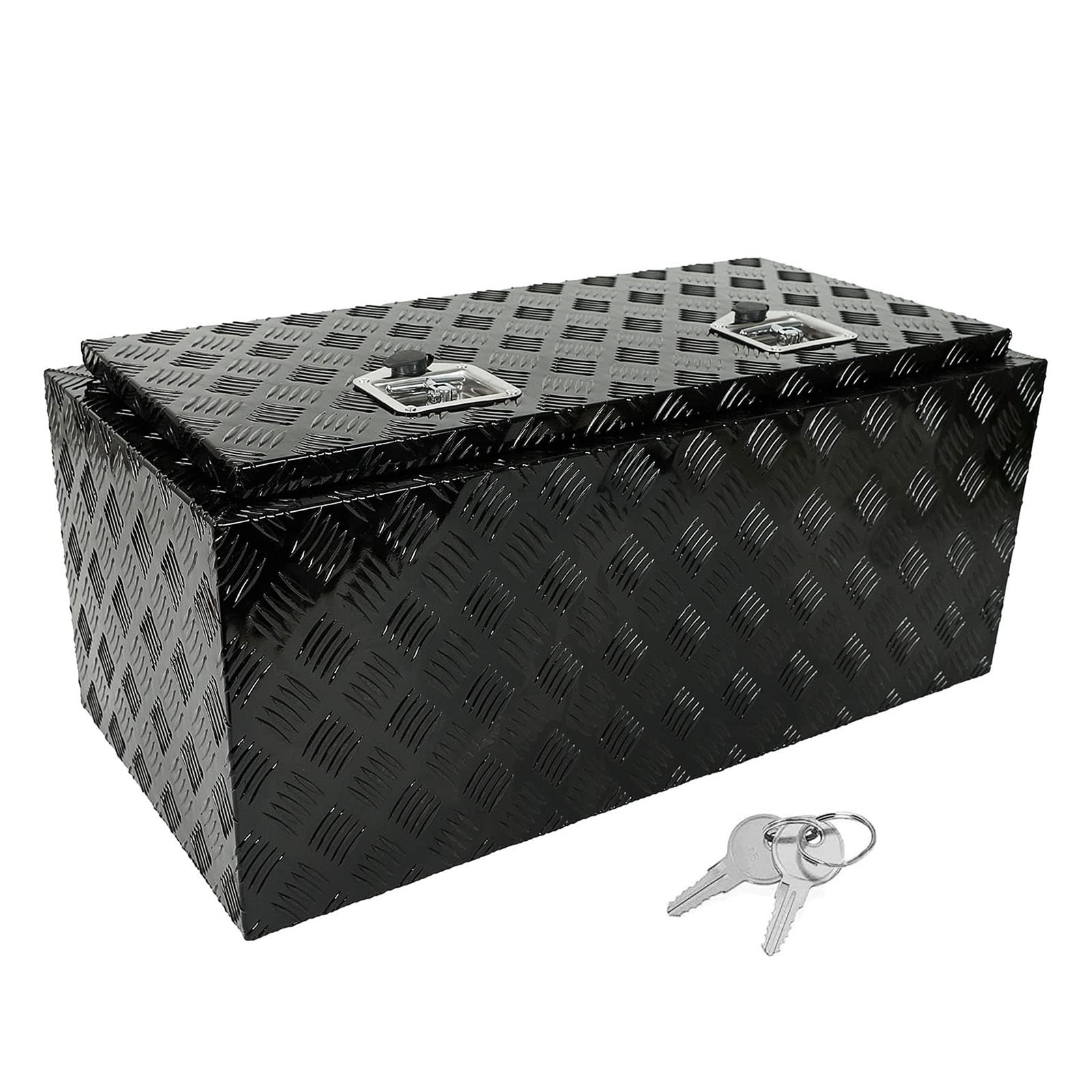 Buy frperce 36"X18"X16"Heavy Duty Black Aluminum Truck Bed Tool Box