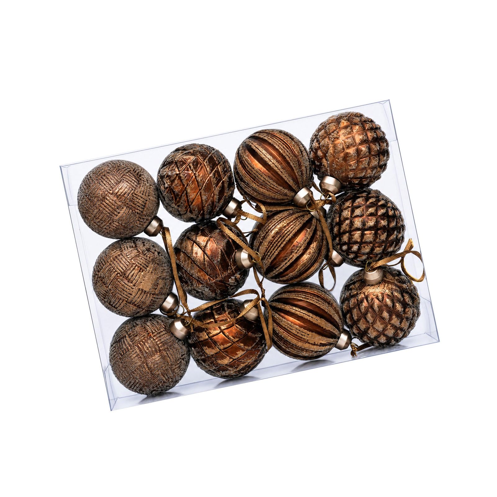 Collection of 12 Unique Retro Christmas Sphere Decorations to Enhances Your Holiday Cheering Party Hanging Decors Celebratory Tree Hanging Ball