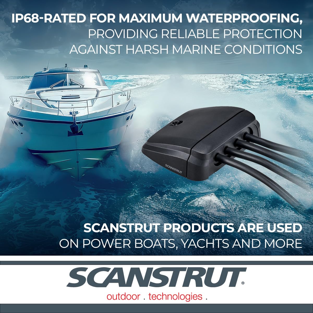 Scanstrut DS-H-Multi-BLK - Sello Horizontal de Cable – Entrada de múltiples Cables Impermeable IP68 | Grado Marino, Resistente a los Rayos UV para instalaciones de RV, Barco y Techo