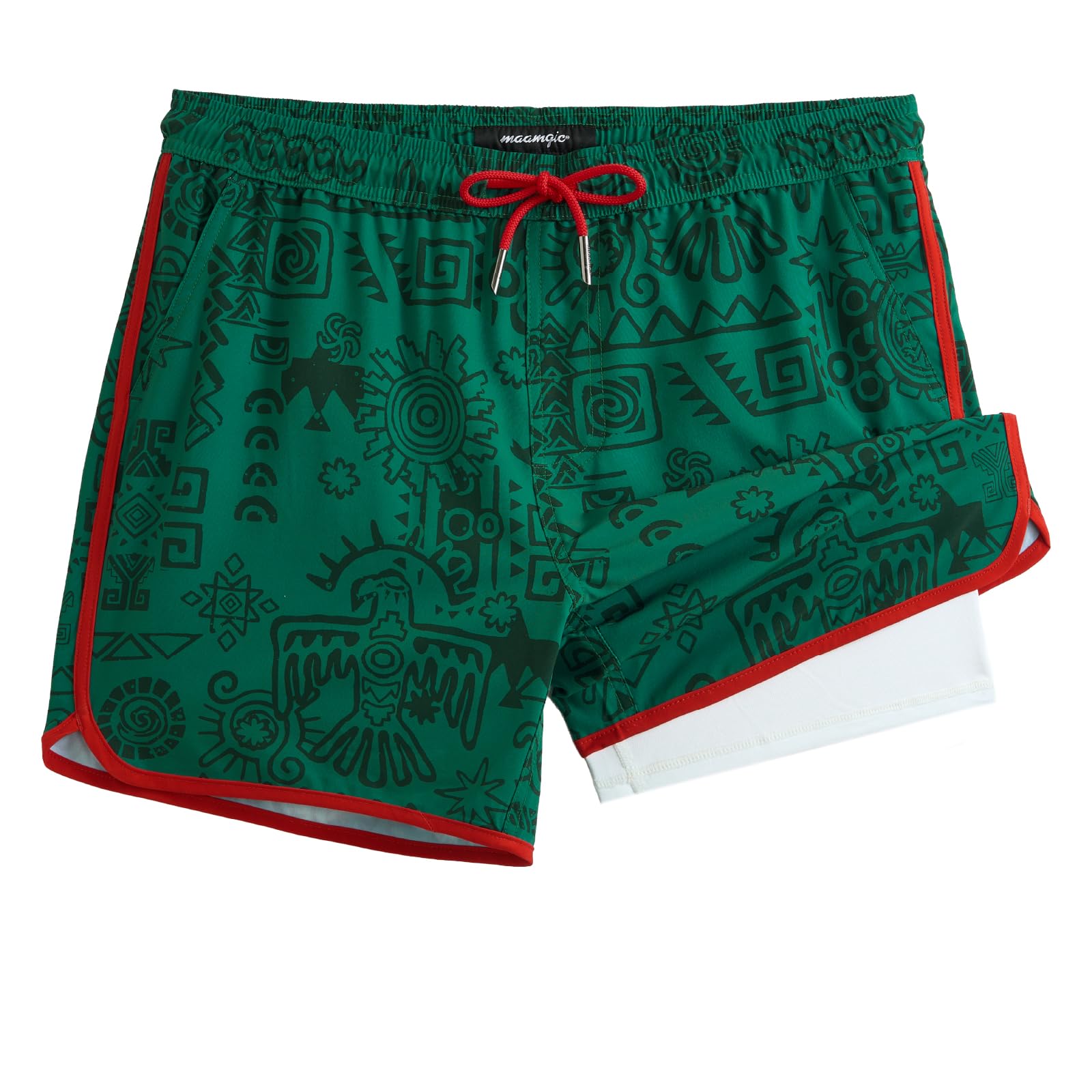 maamgic Mens Short 80s 90s Vintage 5.5 Swim Trunks