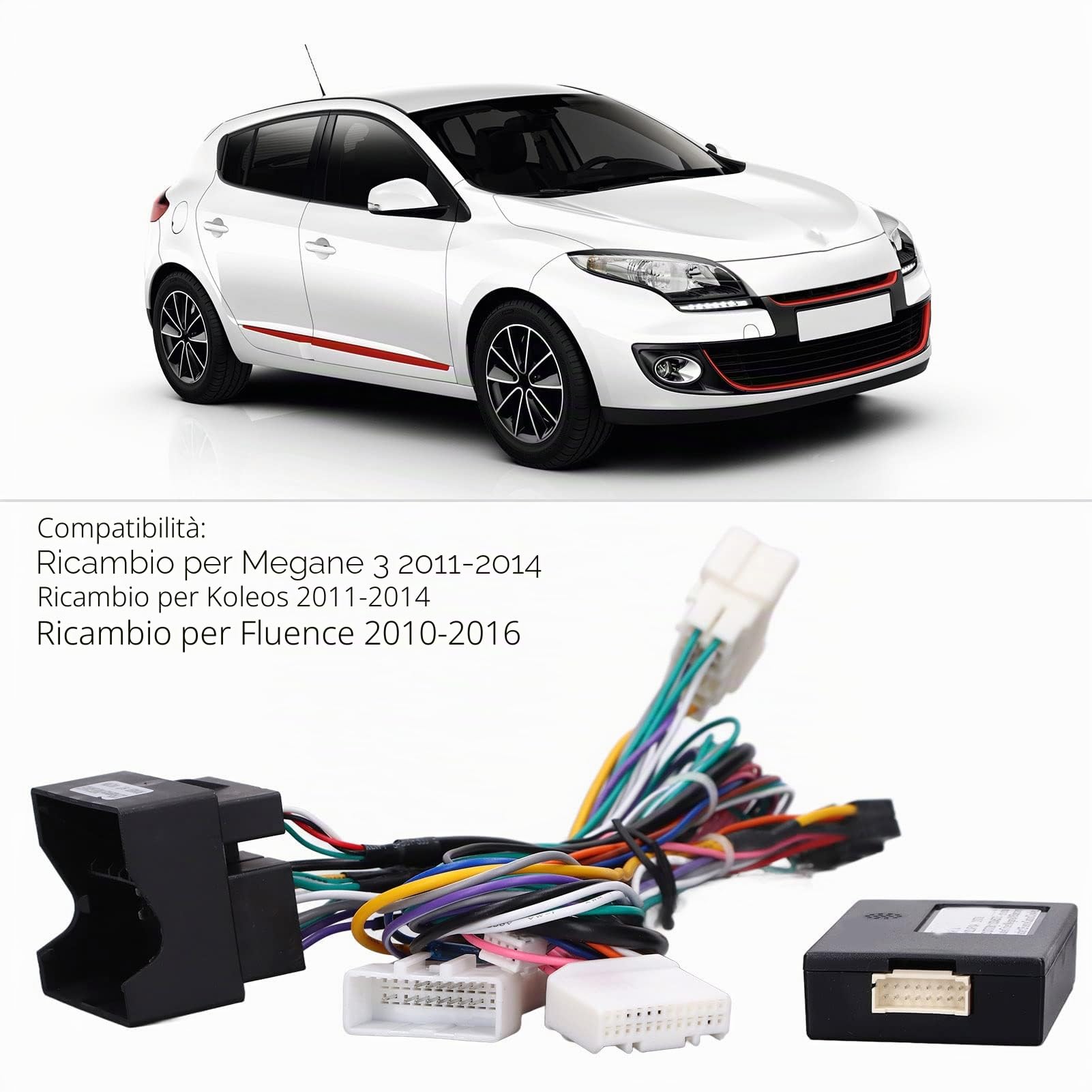 Cablaggio Radio Stereo per Auto con Scatola Canbus, Ricambio di Alta qualità per 3 2011‑2014, Installazione Semplice per gli Appassionati di Auto