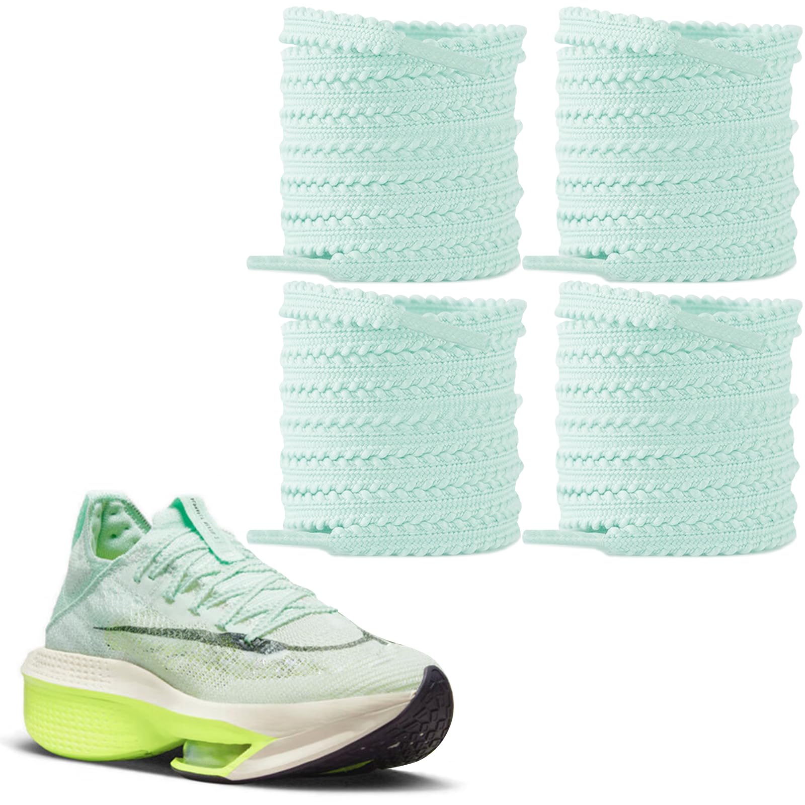 UamGlsob 2 Pairs Running Shoe Laces for Nike AlphaFly 3 Sneakers, Athletic Shoelaces Replacement for Vaporfly 3 Trainers Men