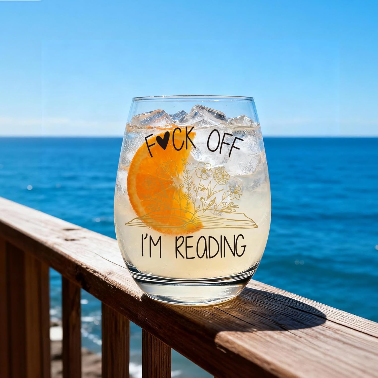 Wine Glass Gifts for Book Lover, F Off I’m Reading, Funny, Inspirational Book Club Christmas Birthday gifts for Bookworm, Readers Freinds, Funny Reading Accessories Librarian Bookish -56 - Image 3