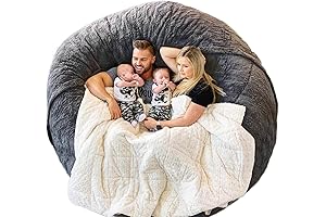 6FT Giant Faux Fur Bean Bag Bed: Perfect Relaxation for Adults