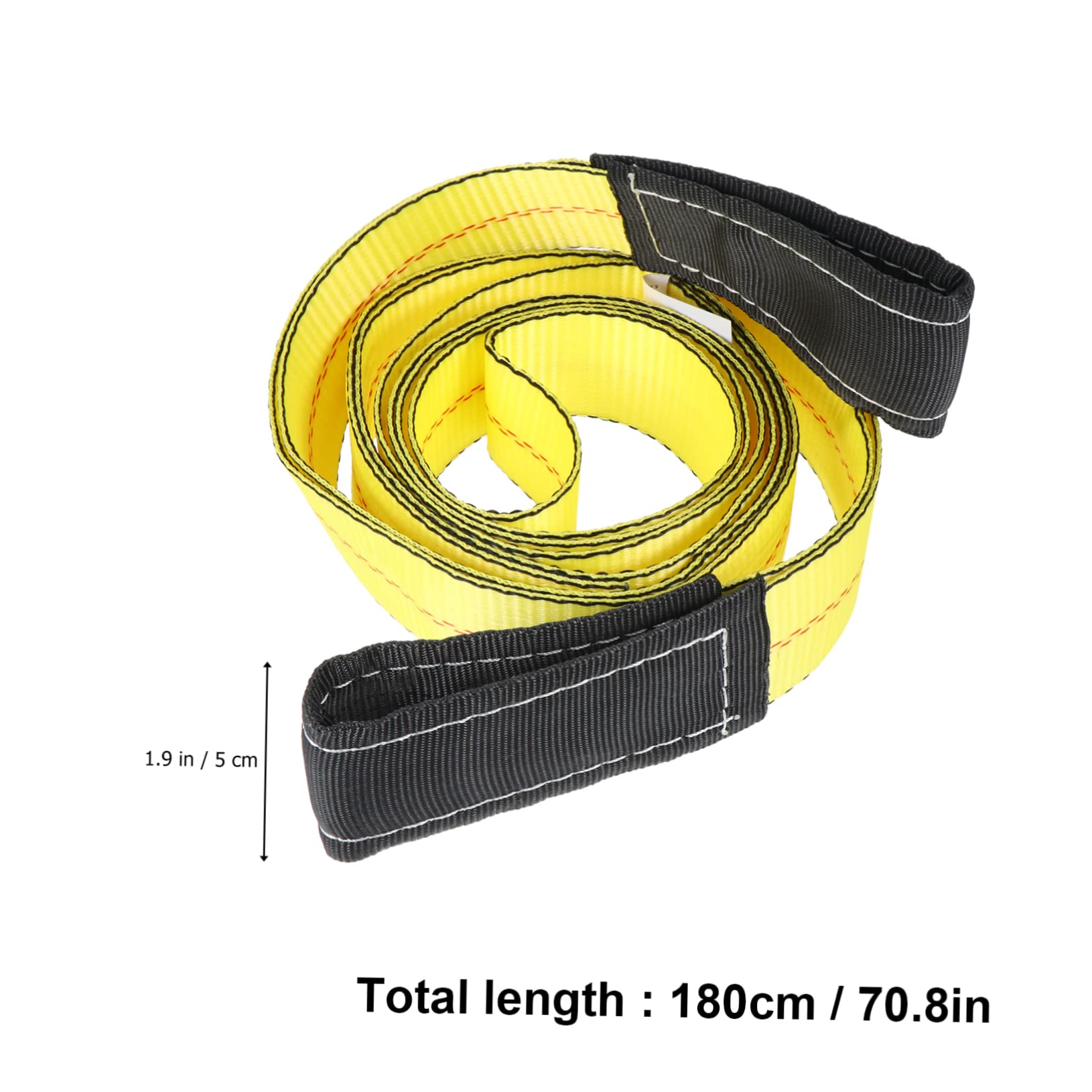 Cabilock 2 Stück Hebeband mit Zurrschlaufen 50cm Flach und Breit Polyester Hochbelastbar für BAU und Hebearbeiten