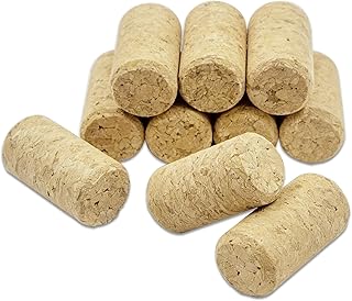 10 Pack Premium #7 Straight Wine Corks - Soft Wine Bottle Stoppers (1.57" x 0.79" / 40mm x 20mm) for Wine Beer Crafts