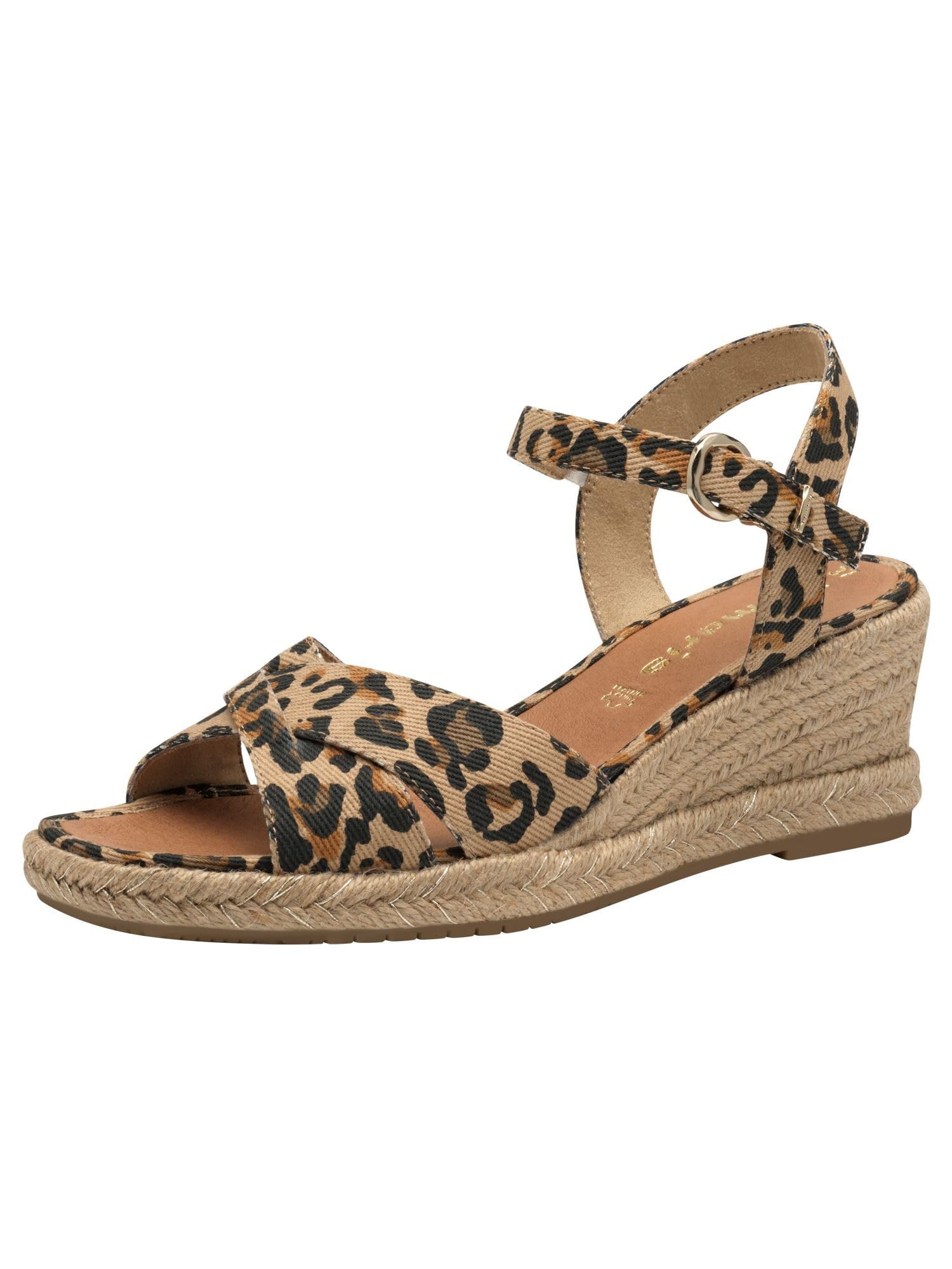 Tamaris Women's Wedge Heel Sandals, brown, 4 UK