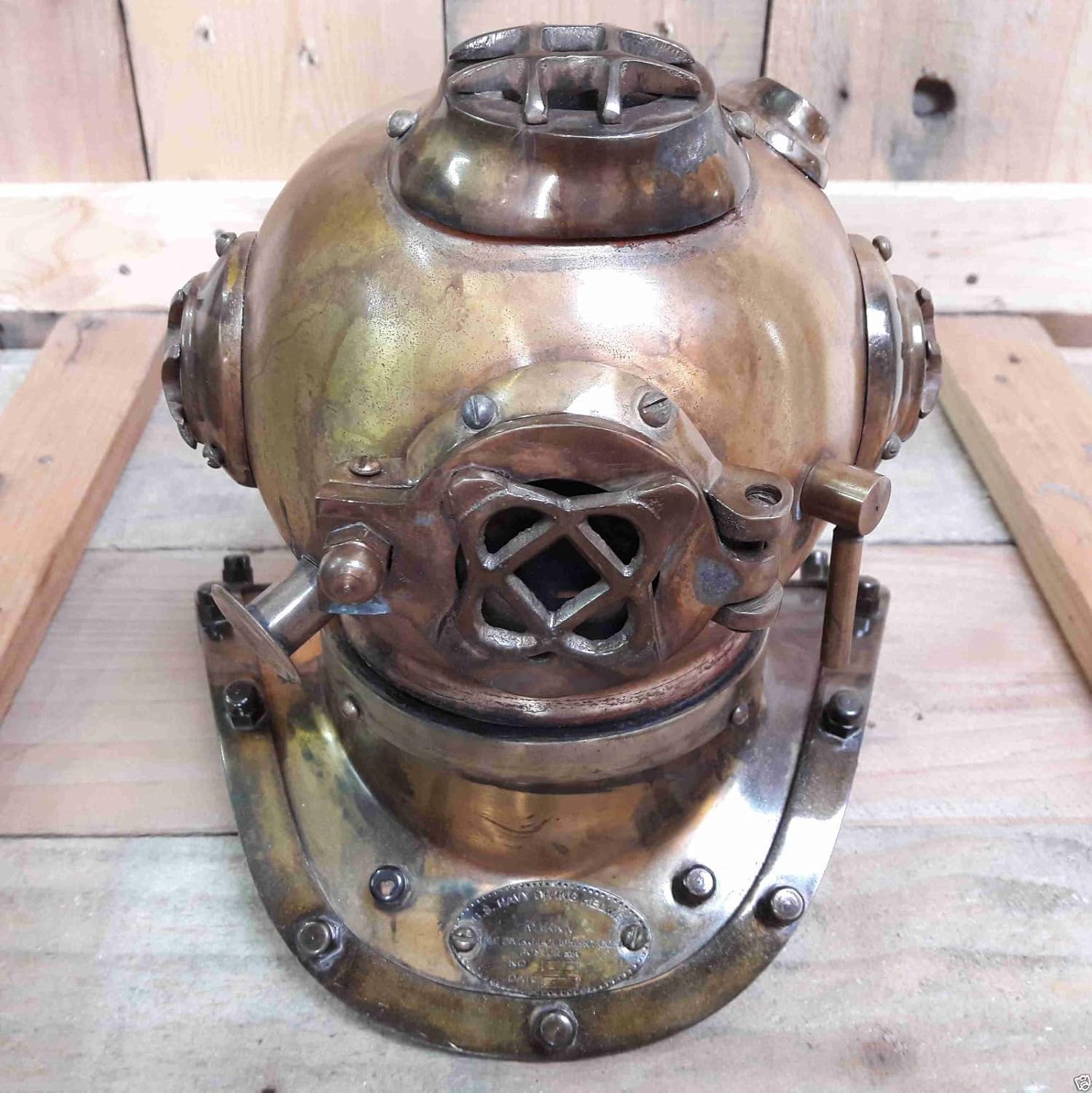 Buceo buceadores casco Mark V de la marina EE. UU Real envejecido Look Vintage regalo