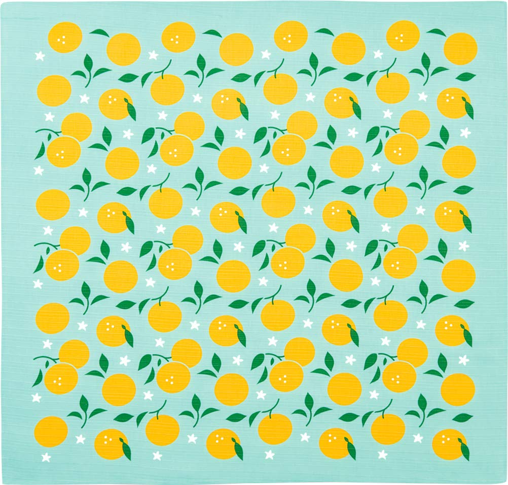 Miyamoto Furoshiki 27in Yuzu Cotton Wrapping Cloth Japanese Made in Japan