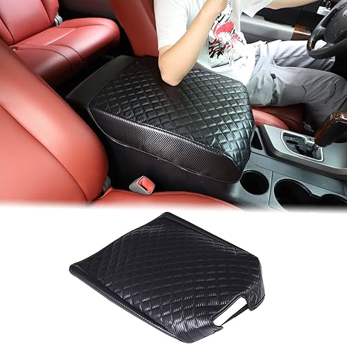 Miniatura 10 de Aunginsy Funda protectora de cuero para consola central de automóvil, compatible con Tundra/Sequoia 2007-2013, funda de cojín para caja de asiento
