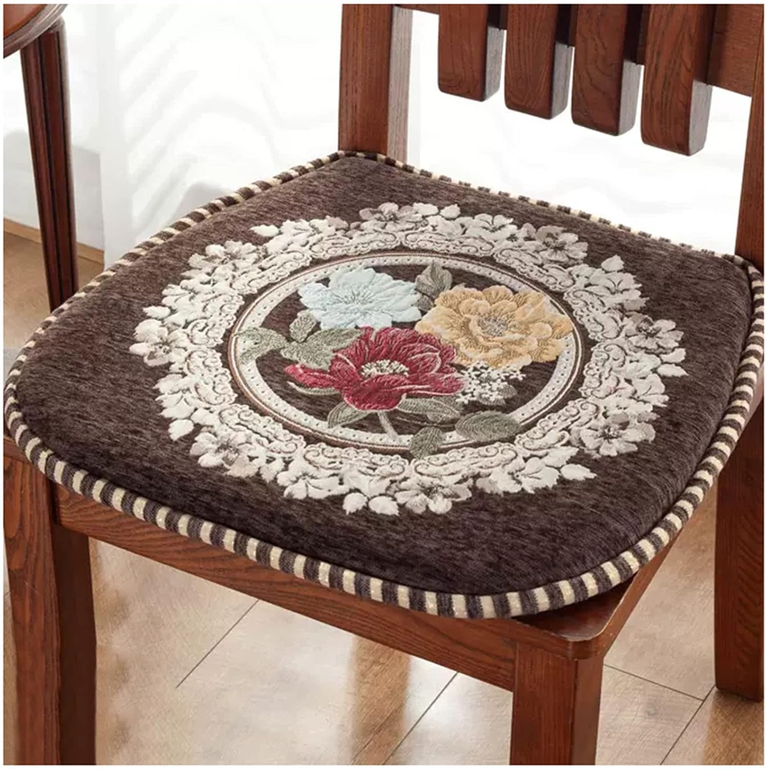 Lot De 4 Coussins De Chaise Carrés Antidérapants - 30x30x5 Cm, Housse Lavable - Pour Intérieur Et Extérieur