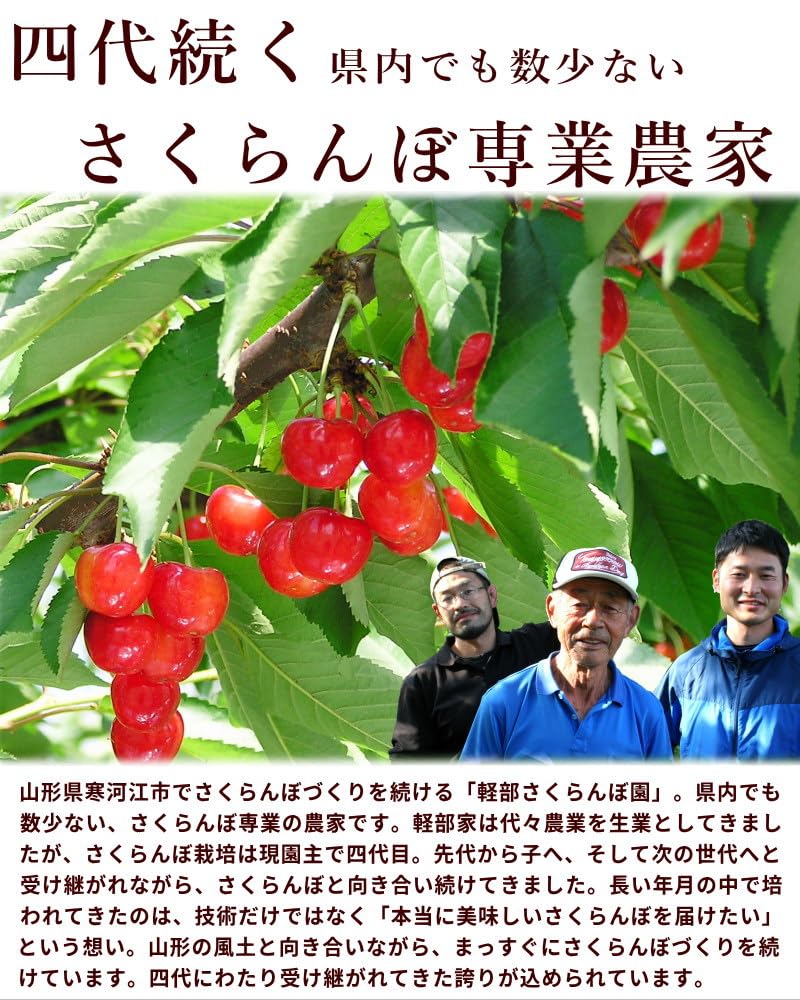 Amazon.co.jp: さくらんぼ 紅秀峰 ギフト 山形県 寒河江市 軽部