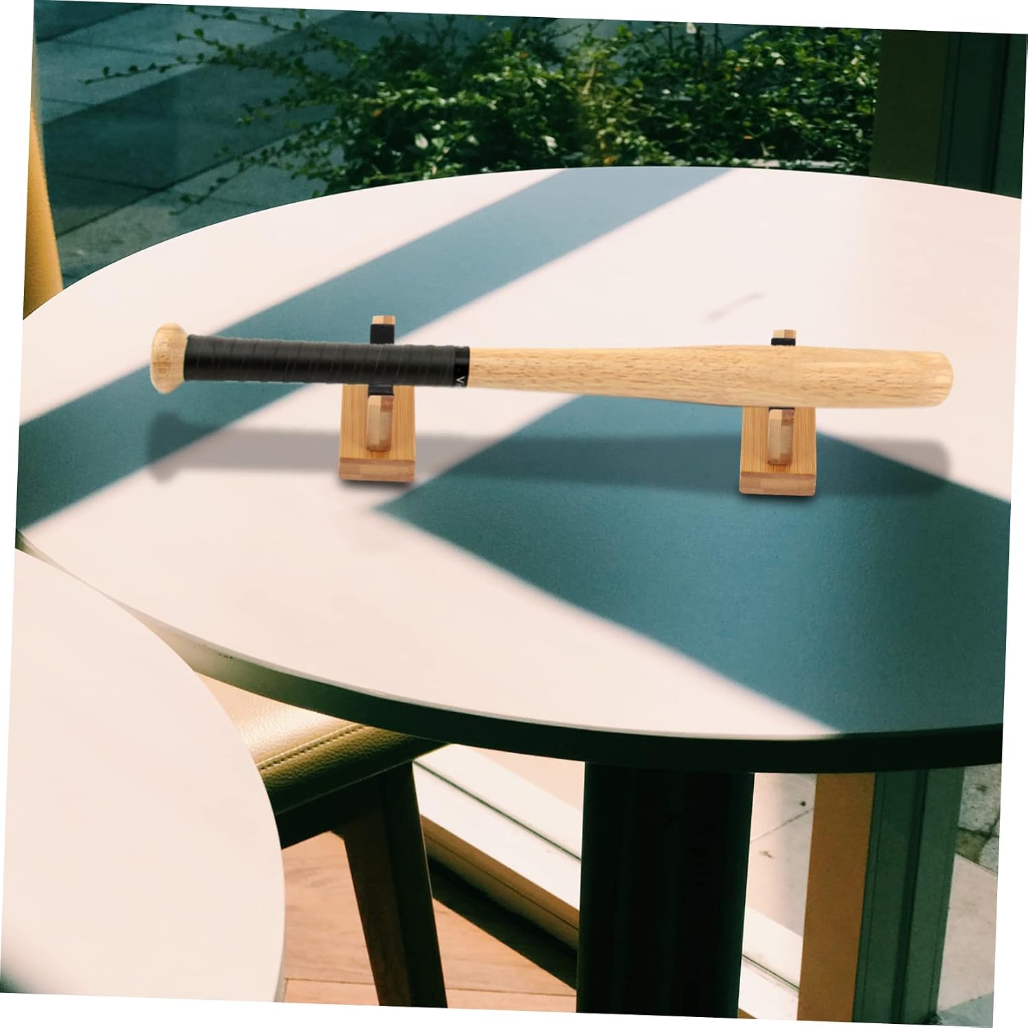 Wooden Baseball Bat Holder Sturdy Display Bracket for Desk Wall Horizontal Mount for Collectible and Game Used Bats Baseball Player Decor and Storage