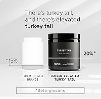 Vista 4 de Toniiq Turkey Tail Mushroom Capsules - Ultra High Potency with 20% Beta Glucans - Highly Concentrated - Third-Party Lab Tested - 120 Capsules