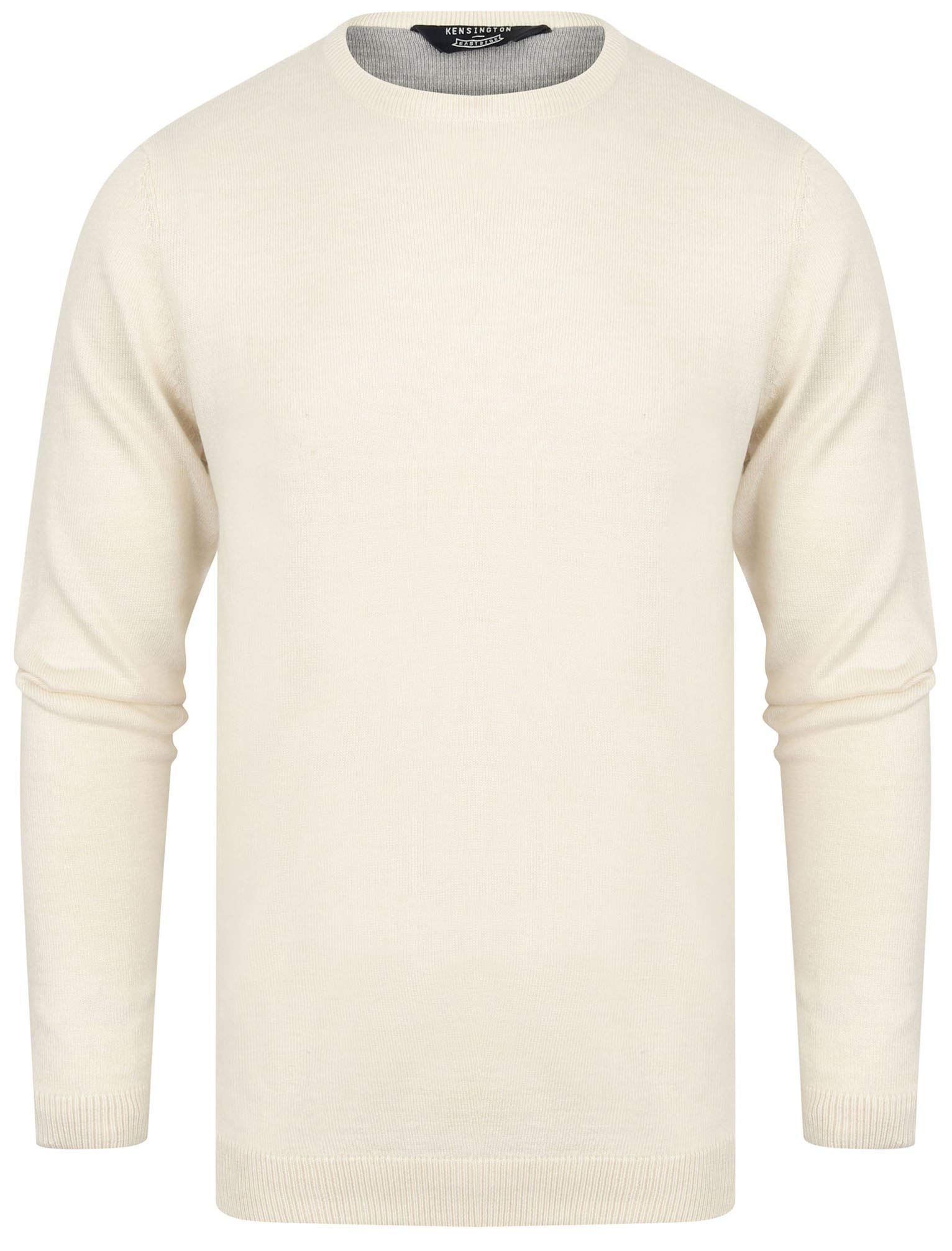 Kensington Eastside Men's Houston Plain Crew Neck Knitted Jumper - Oatgrey Marl - XL