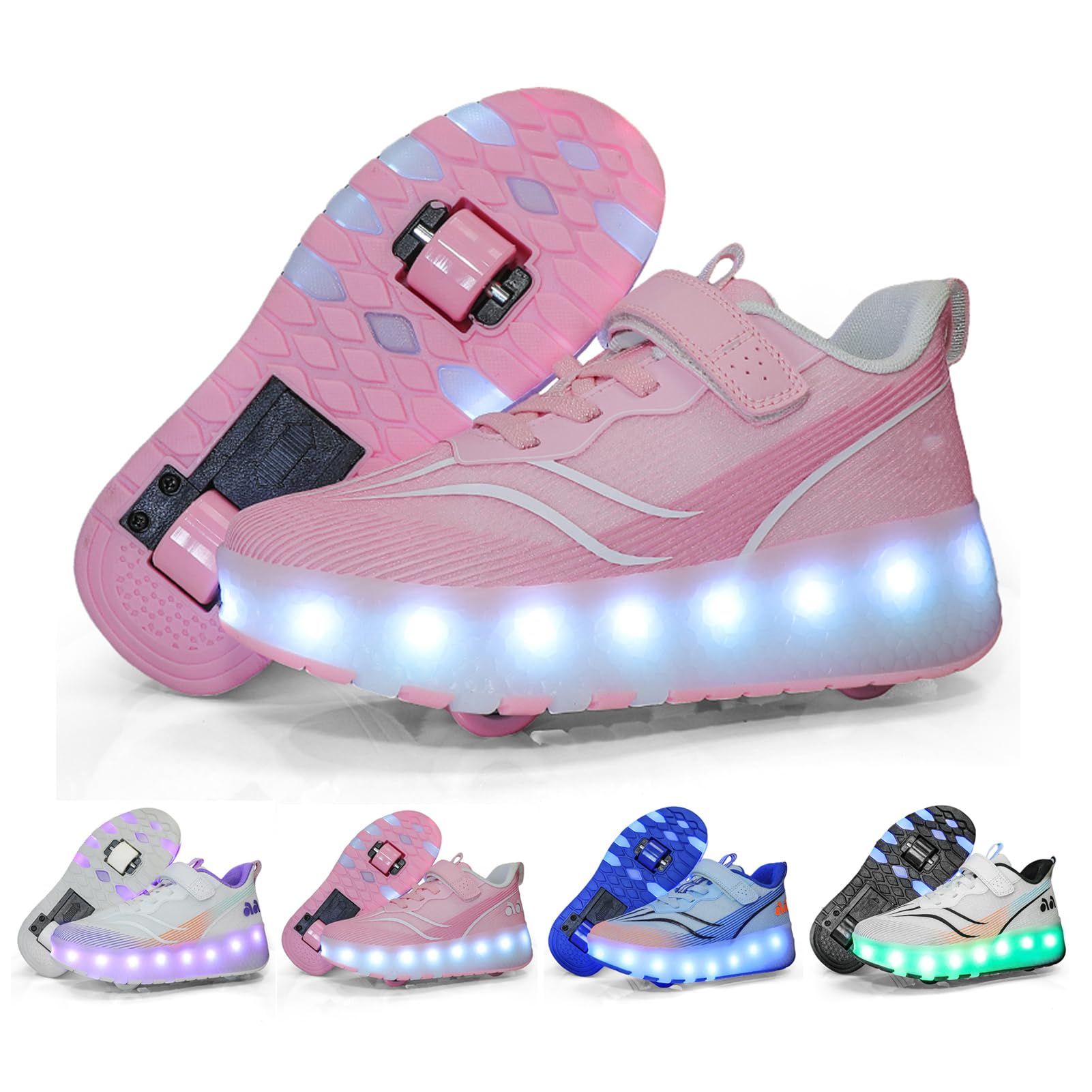 Zapatos luminosos con 2 ruedas para regalar sonrisas y juego al aire libre