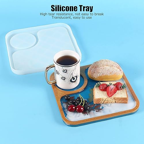 Miniatura 2 de Baking Mold, Silicone Mold Translucent Epoxy Resin Drop Glue Tray Tool for DIY Baking Decoration Making(Large Size)