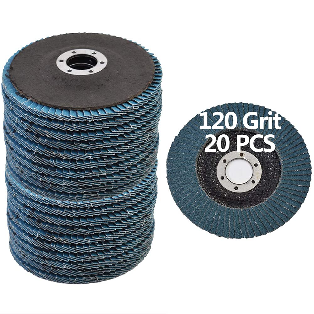 Flap Discs 4.5 Inch - 40 Grit Grinding Discs 4 1/2 Assorted Sanding Grinding Wheels,Aluminum Oxide Abrasives,Grinder Disc,Blue: Industrial & Scientific