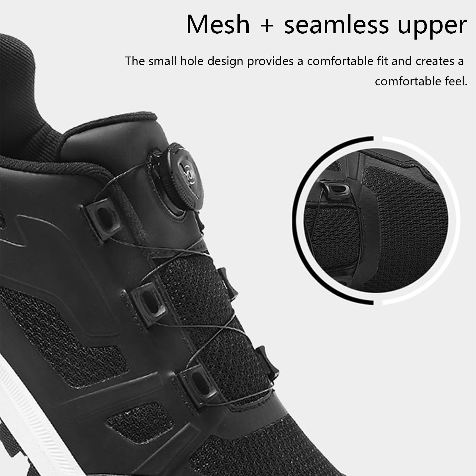 Zapatos Bicicleta de Montaña Hombre Mujer, Zapatilla de Ciclismo MTB Compatible con SPD Pedales 2 Tornillos con Calas Adulto Respirables