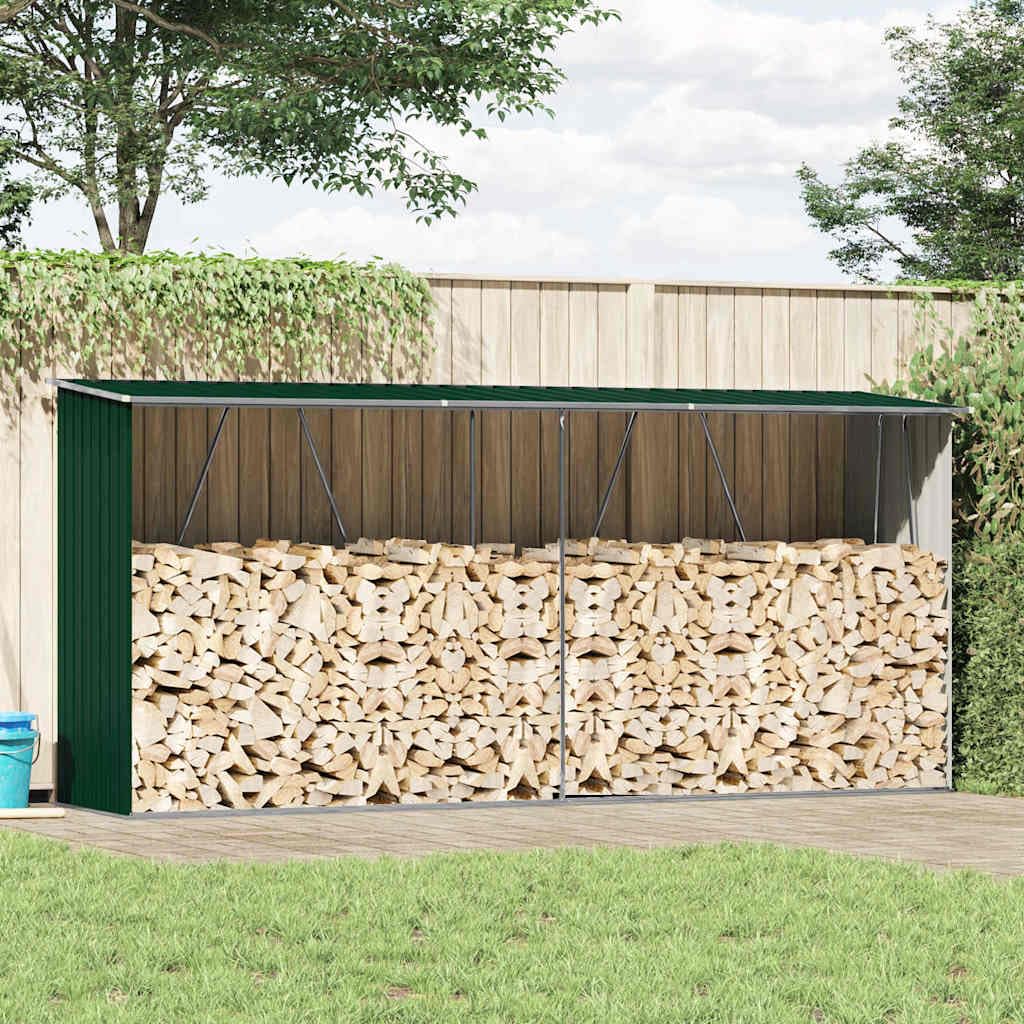 Szopa na drewno opałowe, stal ocynkowana, 330 x 84 x 152 cm
