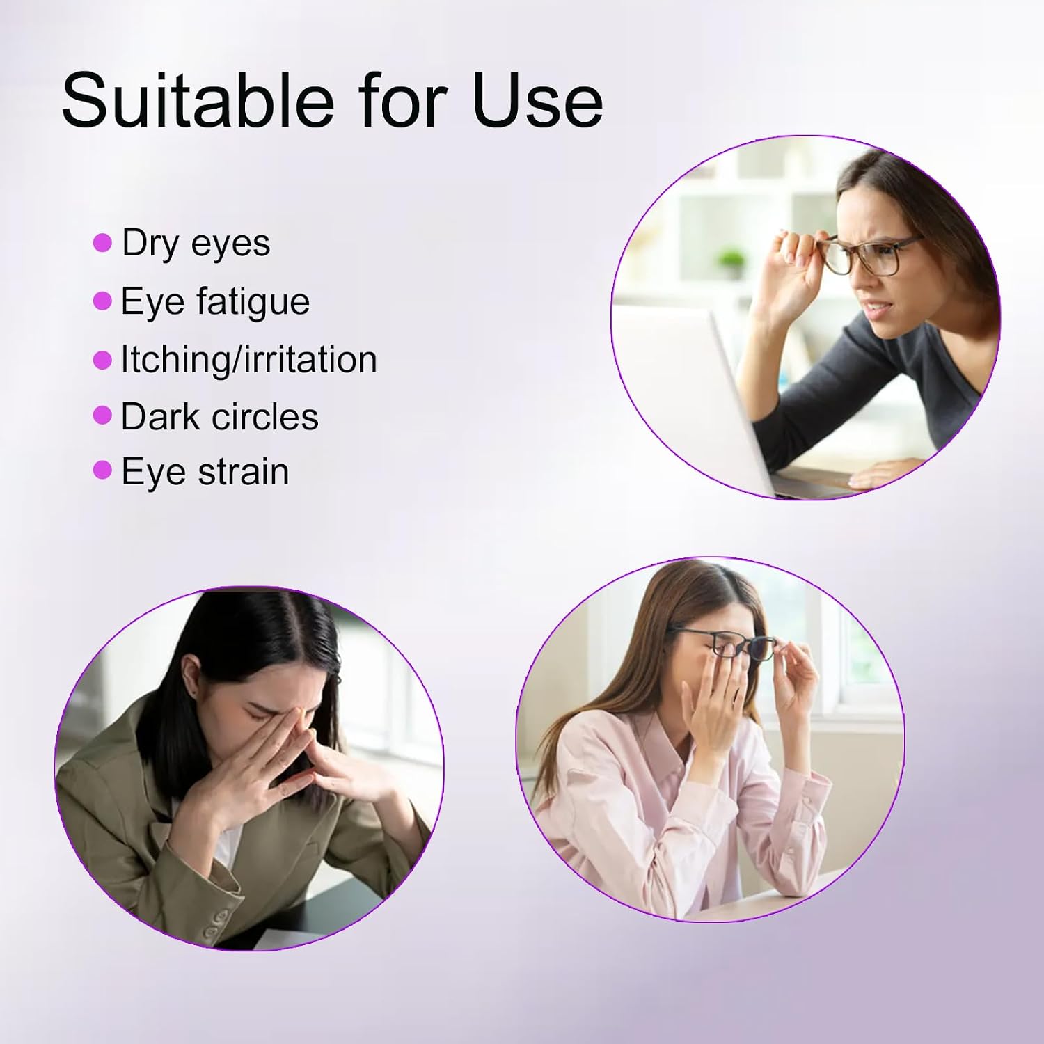 5 Packs Steam Eye Masks For Dry Eyes, Eye Heating Pad Warm Compress For Eyes Stress Relief, Disposable Heated Eye Mask Travel Essentials, Spa Relaxing Self Care Gifts For Women (Large, Lavender)