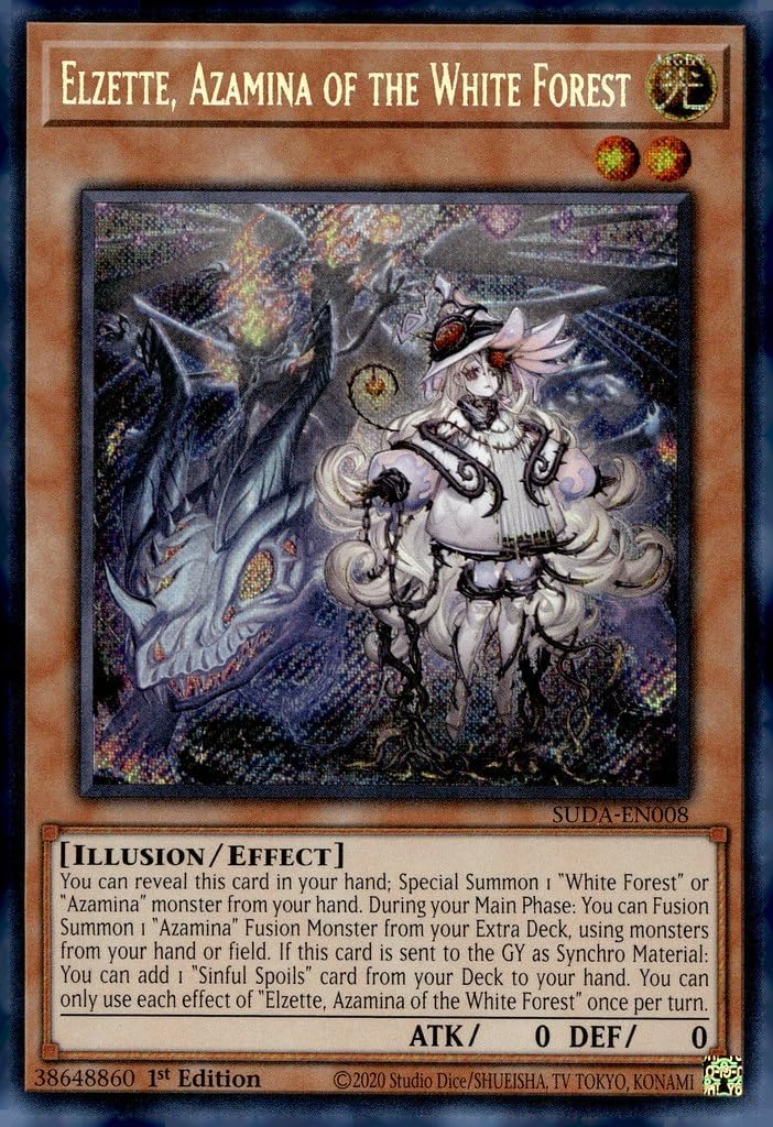 Elzette, Azamina of The White Forest - SUDA-EN008 - Secret Rare - 1st Edition