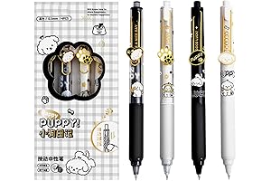 4 Pcs Gel Pens Cute Retractable Pens Cartoon Dog Pens for Dog Lovers