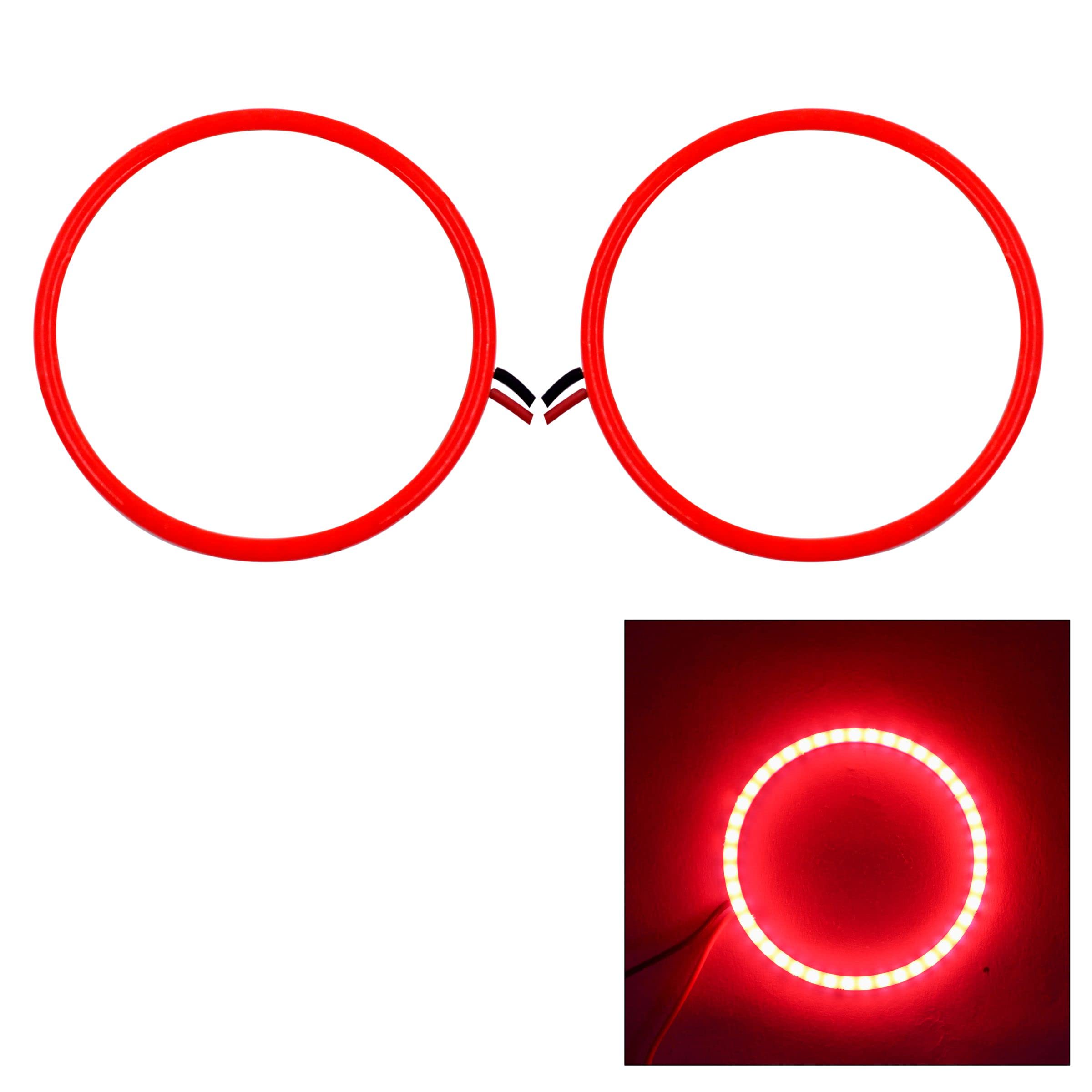 SORAX Angel Eyes Ring Light for Headlight Compatible with Yamaha R15 Model Bikes (Pack of 2) (RED)-image-16