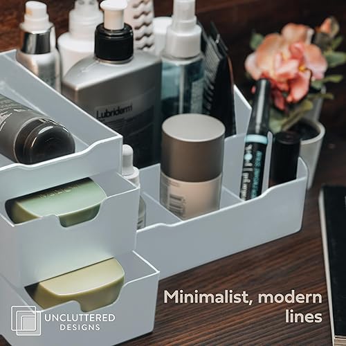 Miniatura 7 de Despejado diseños Maquillaje Organizador con cajones Blanco,Negro,Azul,https://www.amazon.com/dp/undefined