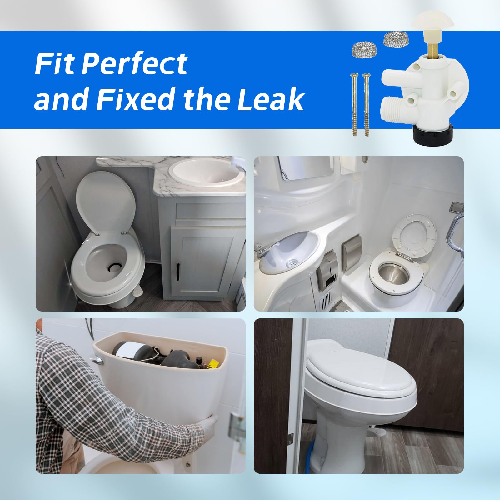 Wasserventil-Set 385314349 Für Dometic & Sealand WC - Komplettset Mit Filtern Und Schrauben