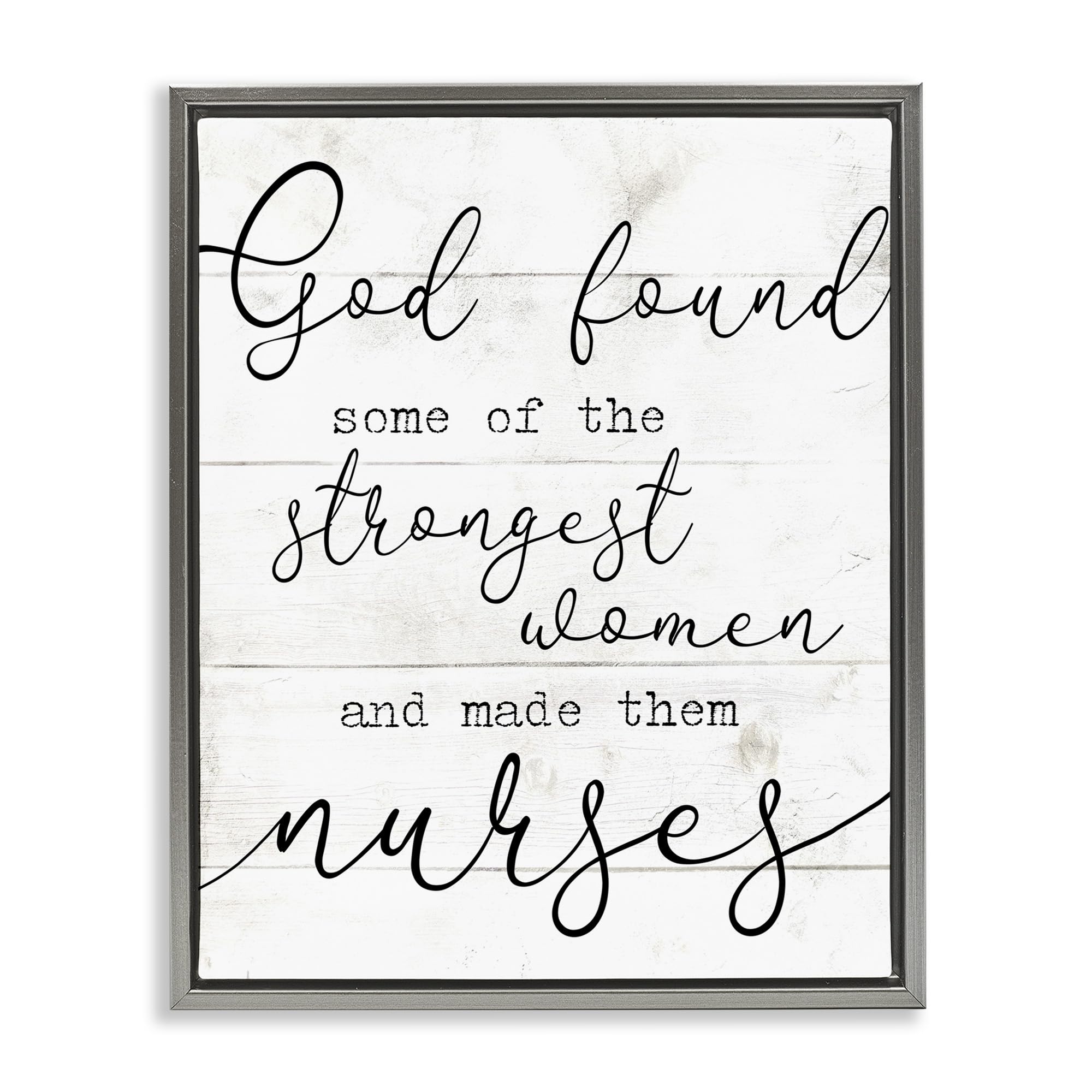 Stupell Industries 'Strong Women Nurses Spiritual', Floating Frame Canvas Art, Gray, 25 x 31 Inches, Easy to Hang and Sturdy, Made in USA, by Lil' Rue