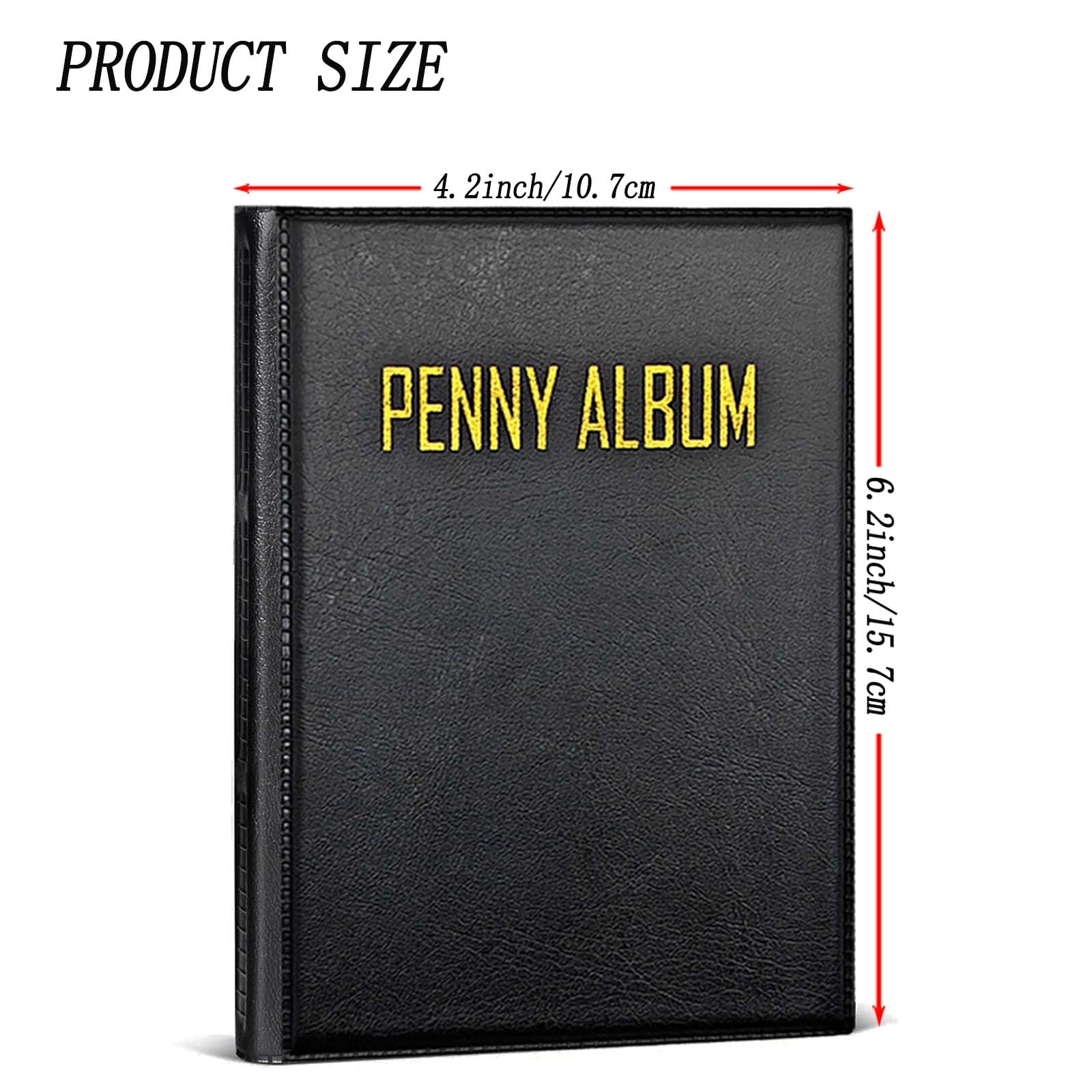 108 Taschen Gepresstes Penny Sammelalbum Buch, Portable Smashed Pressed Penny Album Buch Halter für Sammler, geeignet für Arbeit oder Reisen