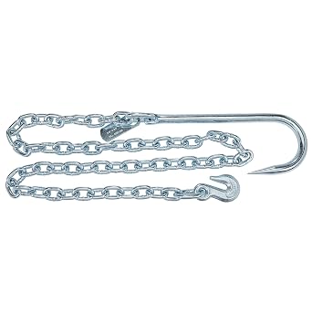 Ultra-Tow 3/8in. x 80in. Tow Chain with 15in. Grab Hook, G30, 2650-Lb. Working Load, 80in.L, Carbon Steel, Model# RDTCPC1006C