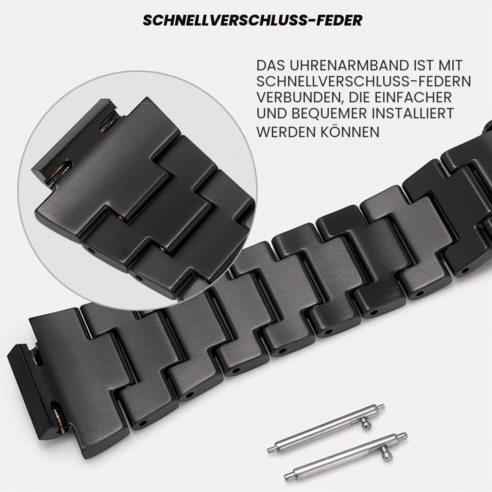 Uhrenarmband aus Metall für GM-5600 GM5600B für herren Kompatibel mit Casio für G-shock, Armbänder aus Edelstahl 316 mit Schnellspannfeder