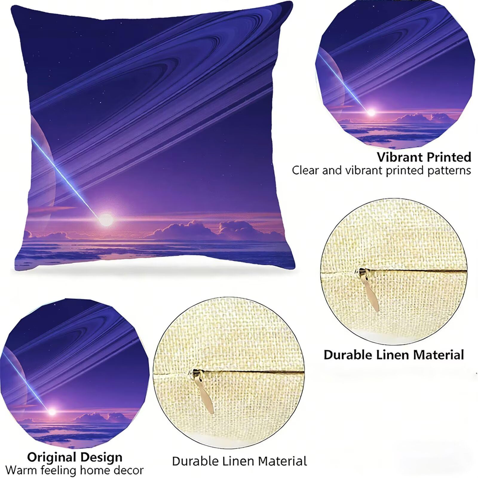 Housse de Coussin Canapé RêVe 75x75cm Exterieur Impermeable Ciel Nocturne Taie D'oreiller Décoratif Aesthetic Housse Coussin Decoration pour Chambre Sofa Jardin Balcon Terrasse Lot de 2. P-5531